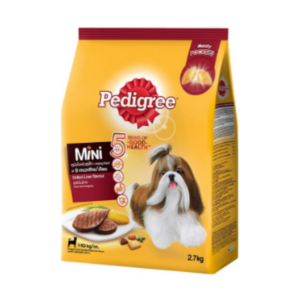 Pedigree มินิรสตับย่าง 2.7 Kg.+-ของแถม (สีน้ำตาล)