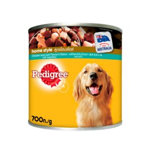 Pedigree เนื้อไก่ชิ้นและตับในน้ำซอส 700 gm